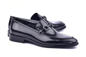 Corrente 6415 Schlupf-Loafer aus Kalbsleder - Schwarz