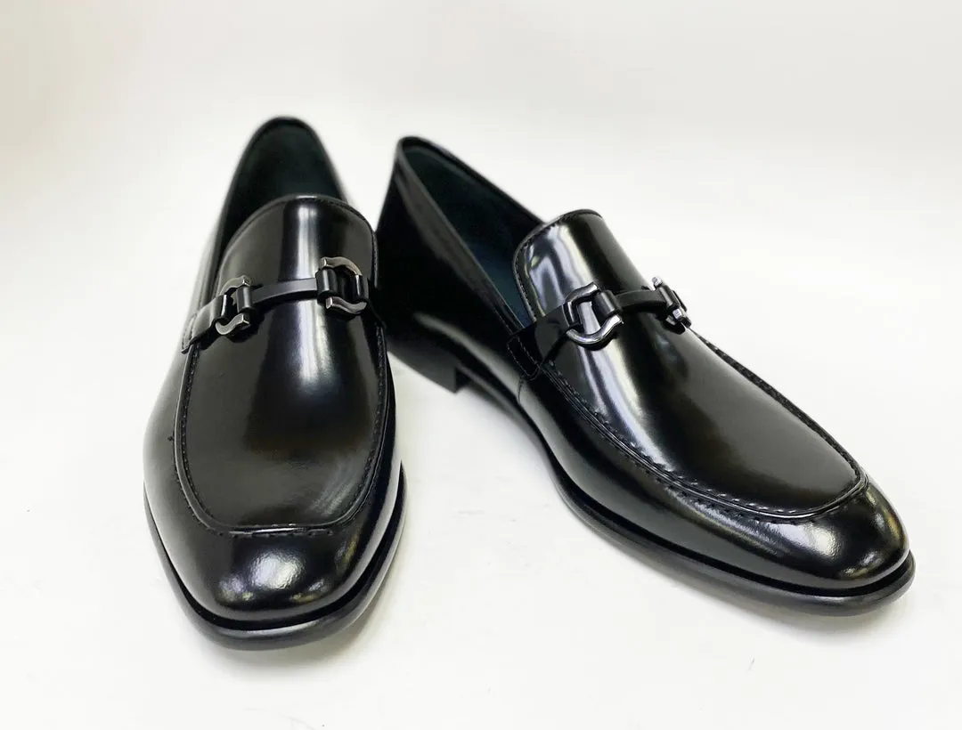 Corrente 6415 Schlupf-Loafer aus Kalbsleder - Schwarz