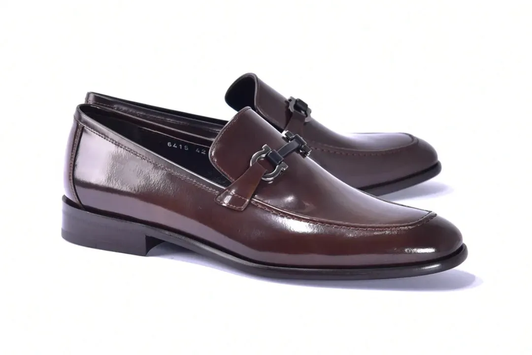 Corrente 6415 Schlupf-Loafer aus Kalbsleder - Braun