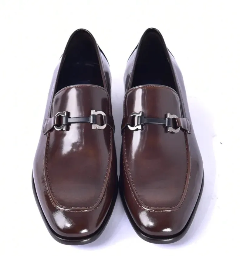 Corrente 6415 Schlupf-Loafer aus Kalbsleder - Braun