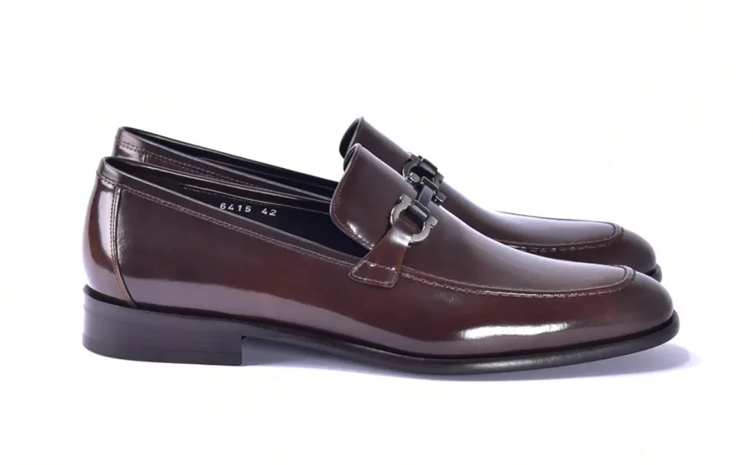 Corrente 6415 Schlupf-Loafer aus Kalbsleder - Braun