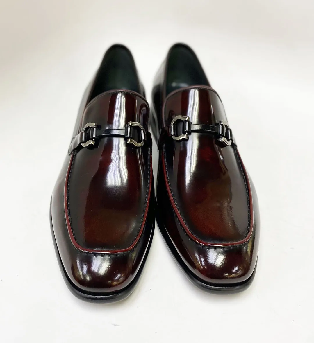 Corrente 6415 Schlupf-Loafer aus Kalbsleder - Burgunderrot