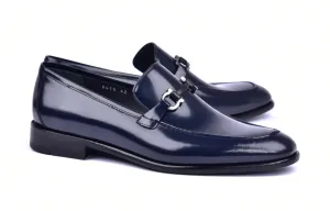 Corrente 6415 Schlupf-Loafer aus Kalbsleder - Marineblau