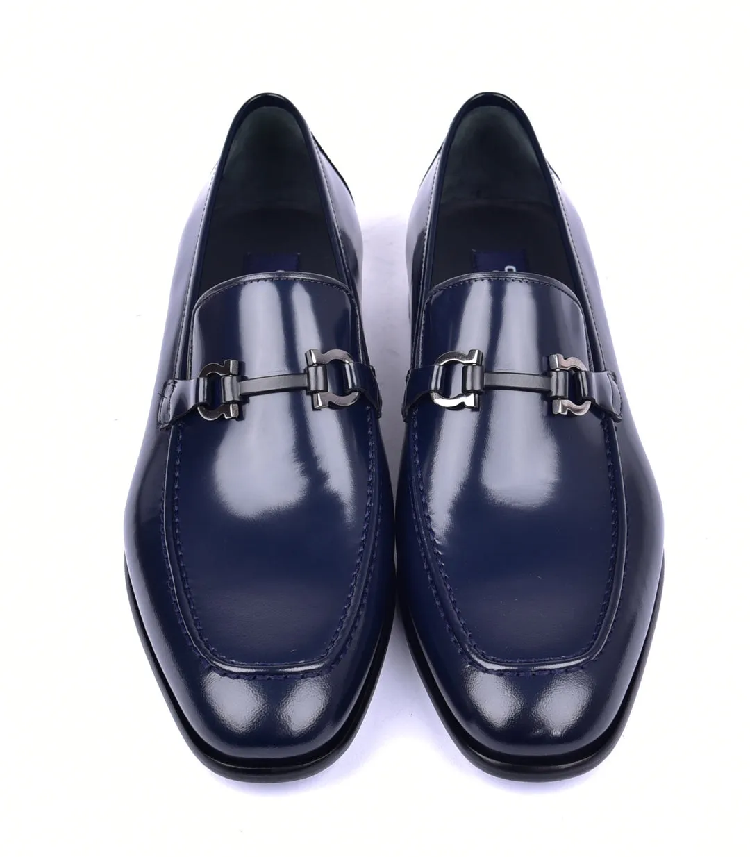 Corrente 6415 Schlupf-Loafer aus Kalbsleder - Marineblau