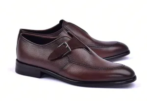 Corrente 6471 Lederschlupf-Mönchsschnürschuh - Braun