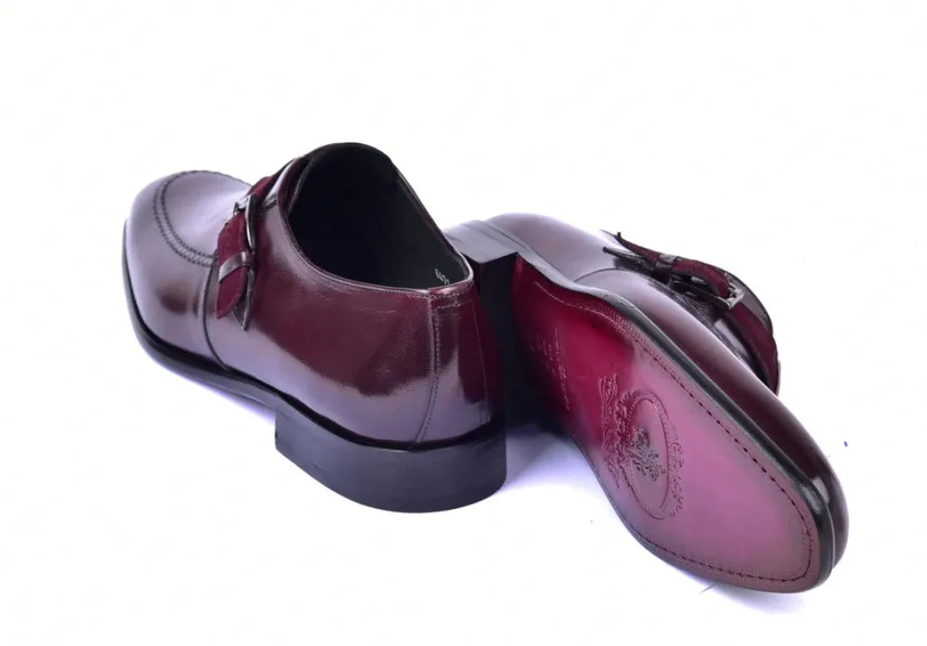 Corrente 6471 Lederschlupf-Mönchsschnürschuh - Burgunder