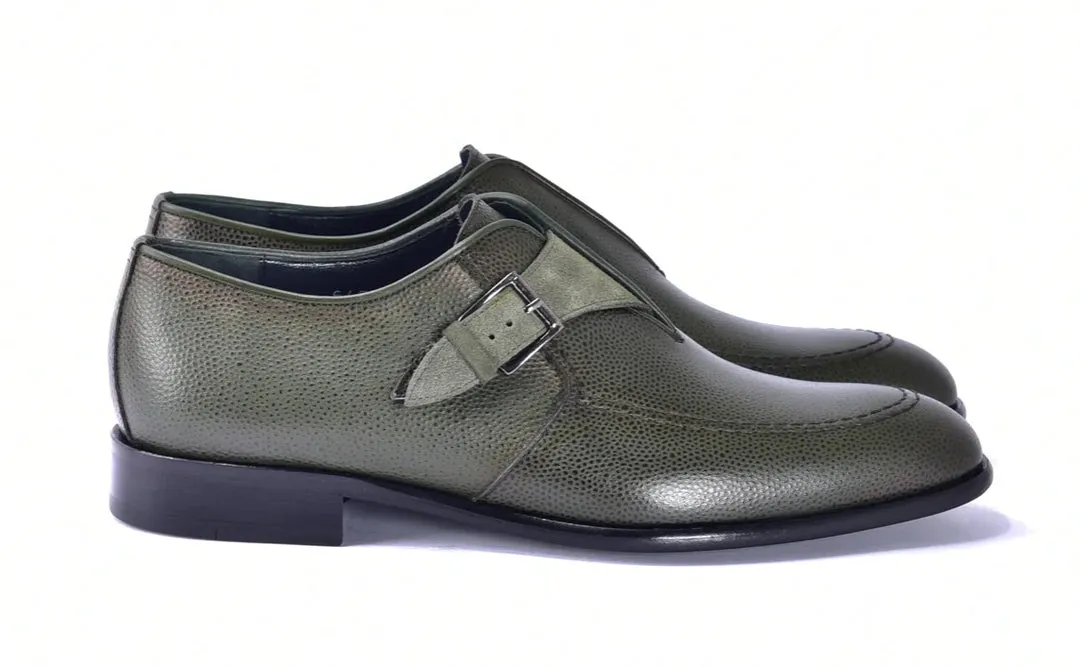 Corrente 6471 Lederschlupf-Mönchsschnürschuh - Grün