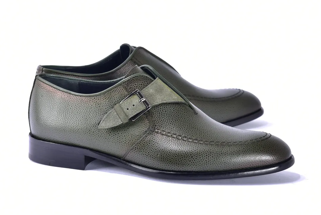 Corrente 6471 Lederschlupf-Mönchsschnürschuh - Grün