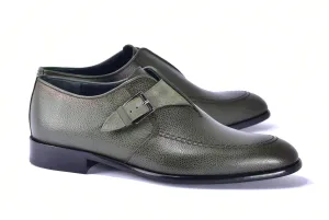 Corrente 6471 Lederschlupf-Mönchsschnürschuh - Grün