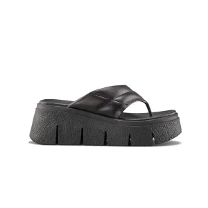 Cougar - Damen Abba Luxmotion Leder String Wedge Sandalen (ABBA-BLK)
