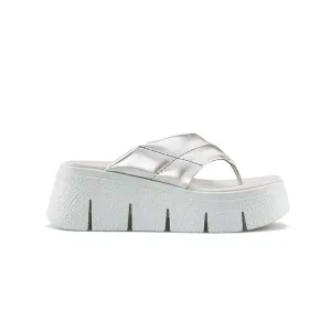 Cougar - Damen Abba Luxmotion Leder String Wedge Sandalen (ABBA-SLV)
