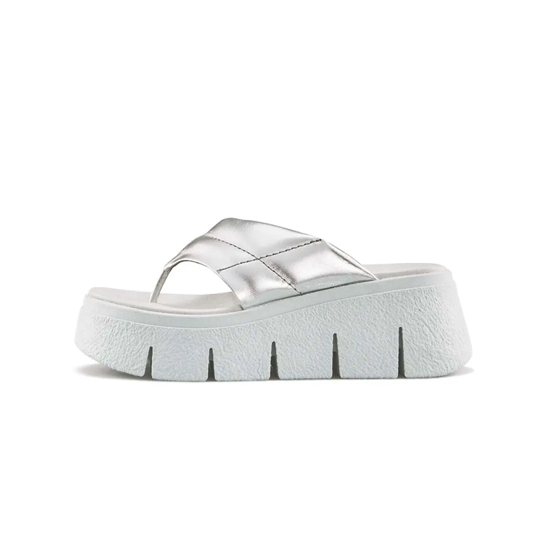 Cougar - Damen Abba Luxmotion Leder String Wedge Sandalen (ABBA-SLV)