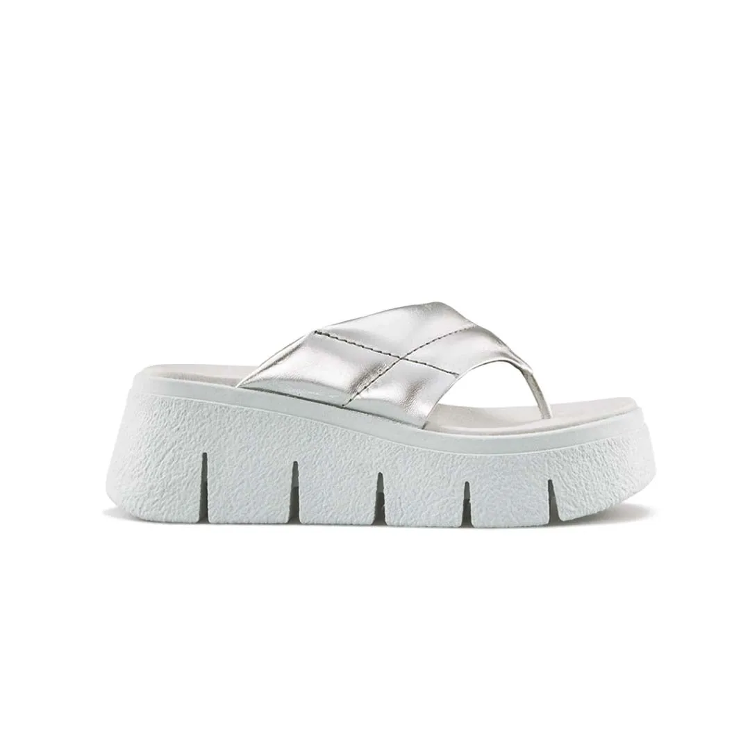 Cougar - Damen Abba Luxmotion Leder String Wedge Sandalen (ABBA-SLV)