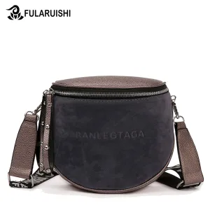 Umhängetasche für Damen 2020 Messenger-Tasche PU-Leder Schultertasche Modische Berühmte Marke Damen Halbkreis Sattel Modische Nova-Taschen