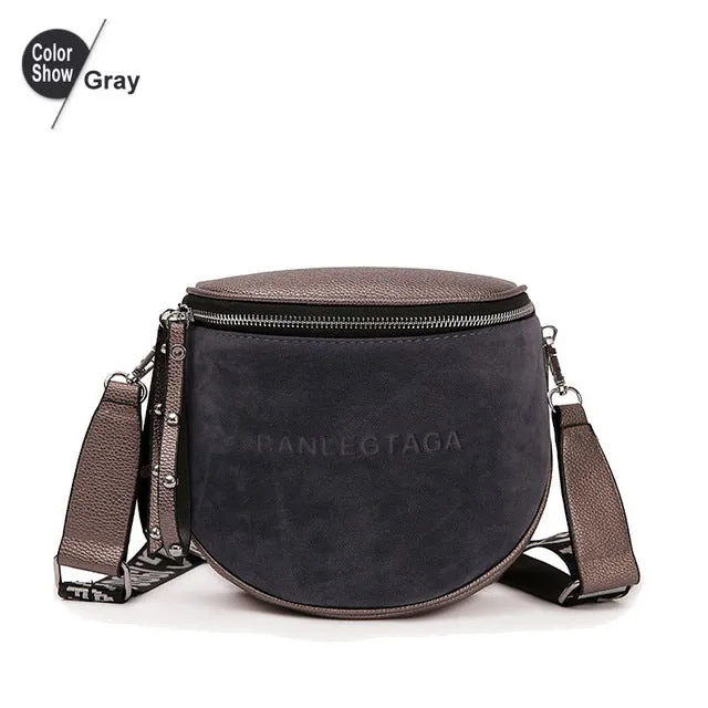 Umhängetasche für Damen 2020 Messenger-Tasche PU-Leder Schultertasche Modische Berühmte Marke Damen Halbkreis Sattel Modische Nova-Taschen