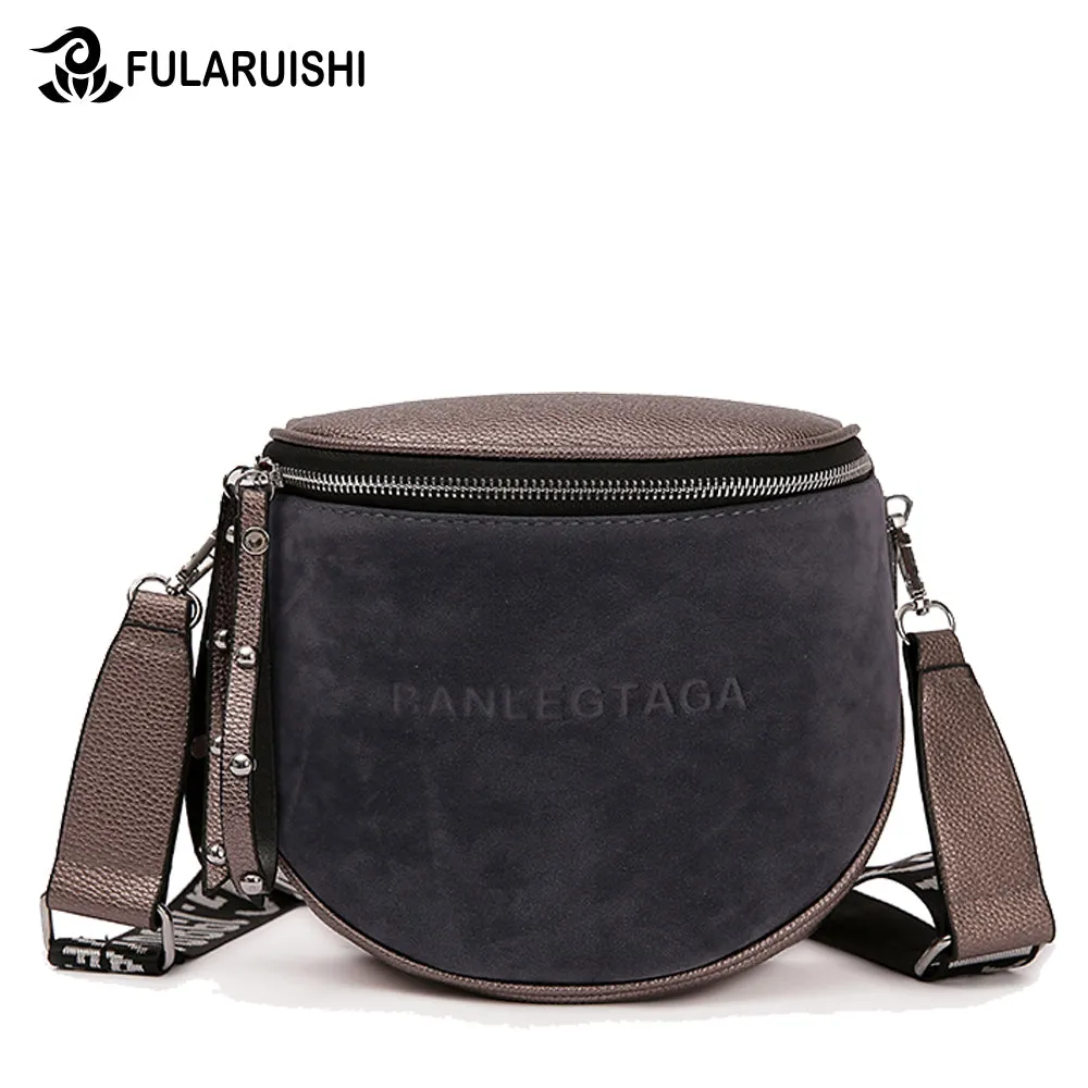 Umhängetasche für Damen 2020 Messenger-Tasche PU-Leder Schultertasche Modische Berühmte Marke Damen Halbkreis Sattel Modische Nova-Taschen