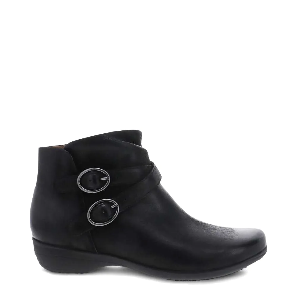 Dansko Damen Faithe Seitlicher Reißverschluss Stiefel mit Absatz in Schwarz