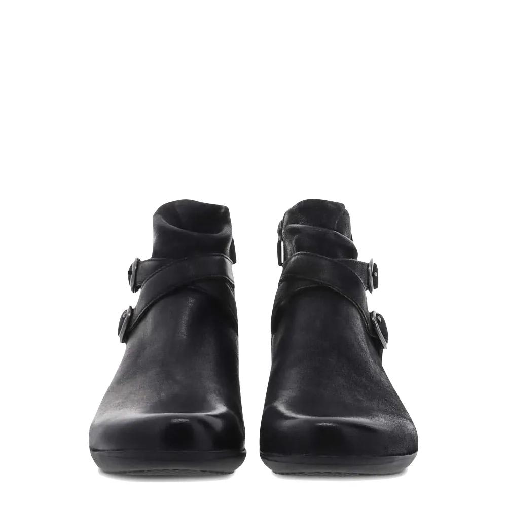 Dansko Damen Faithe Seitlicher Reißverschluss Stiefel mit Absatz in Schwarz