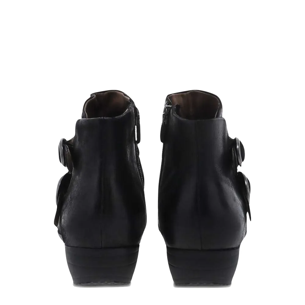 Dansko Damen Faithe Seitlicher Reißverschluss Stiefel mit Absatz in Schwarz