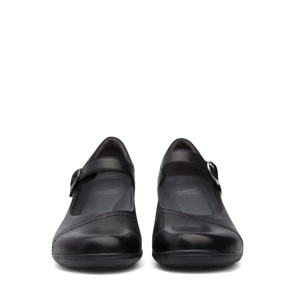 Dansko Damen Fawna Leder Mary Jane in Schwarz