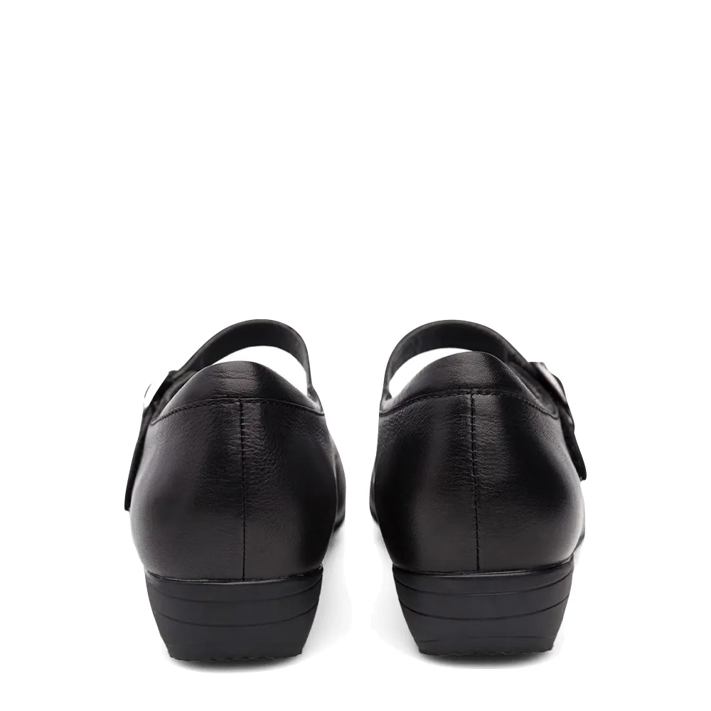 Dansko Damen Fawna Leder Mary Jane in Schwarz