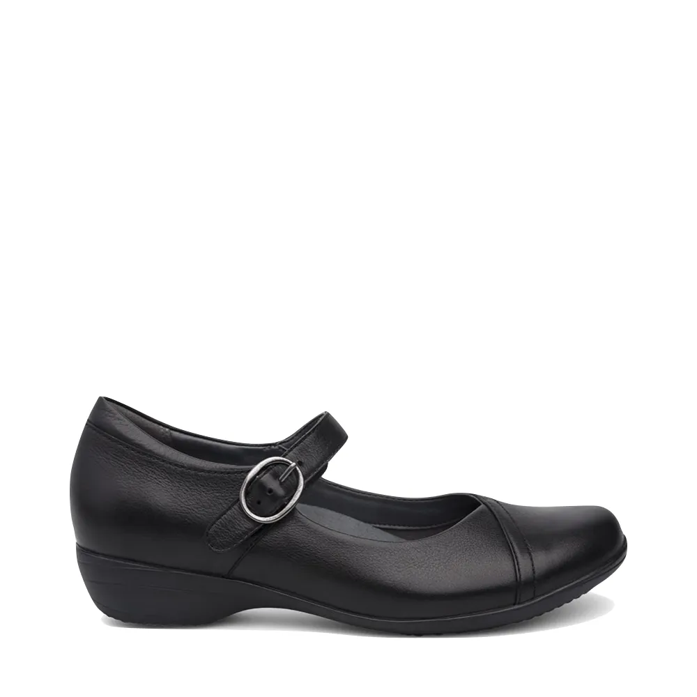 Dansko Damen Fawna Leder Mary Jane in Schwarz