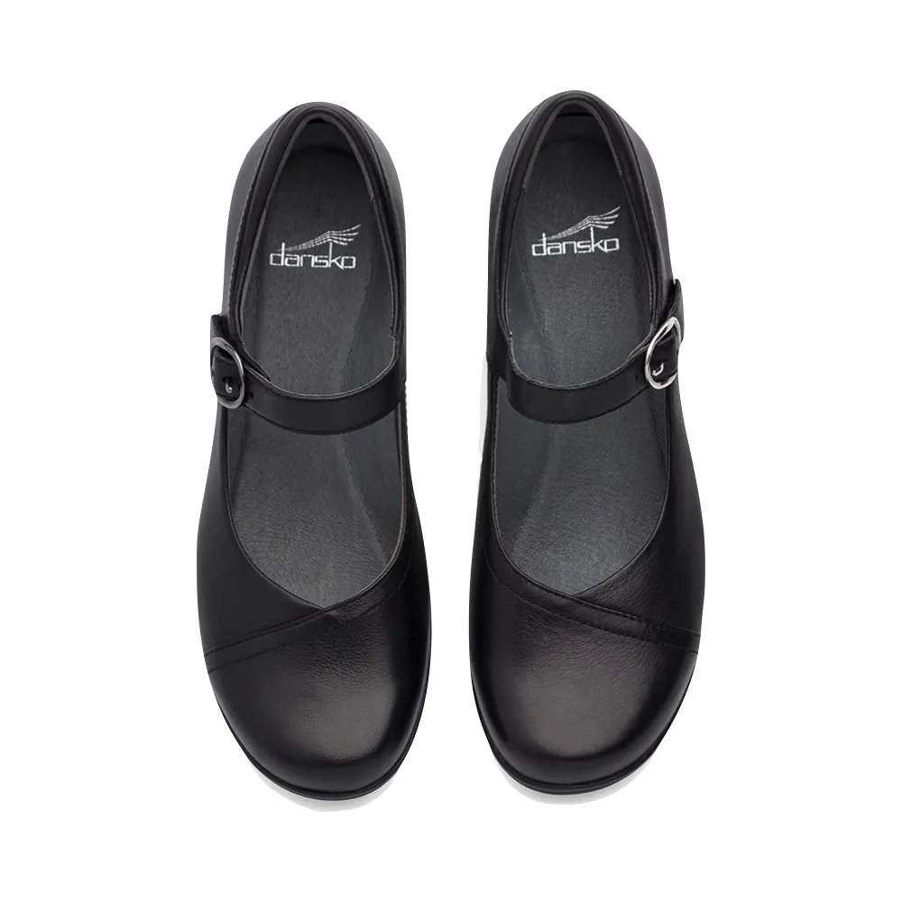 Dansko Damen Fawna Leder Mary Jane in Schwarz