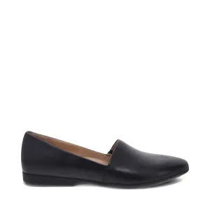 Dansko Damen Larisa Leder Flacher Schlupf-Loafer in Schwarz