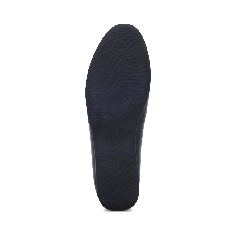 Dansko Damen Larisa Leder Flacher Schlupf-Loafer in Schwarz