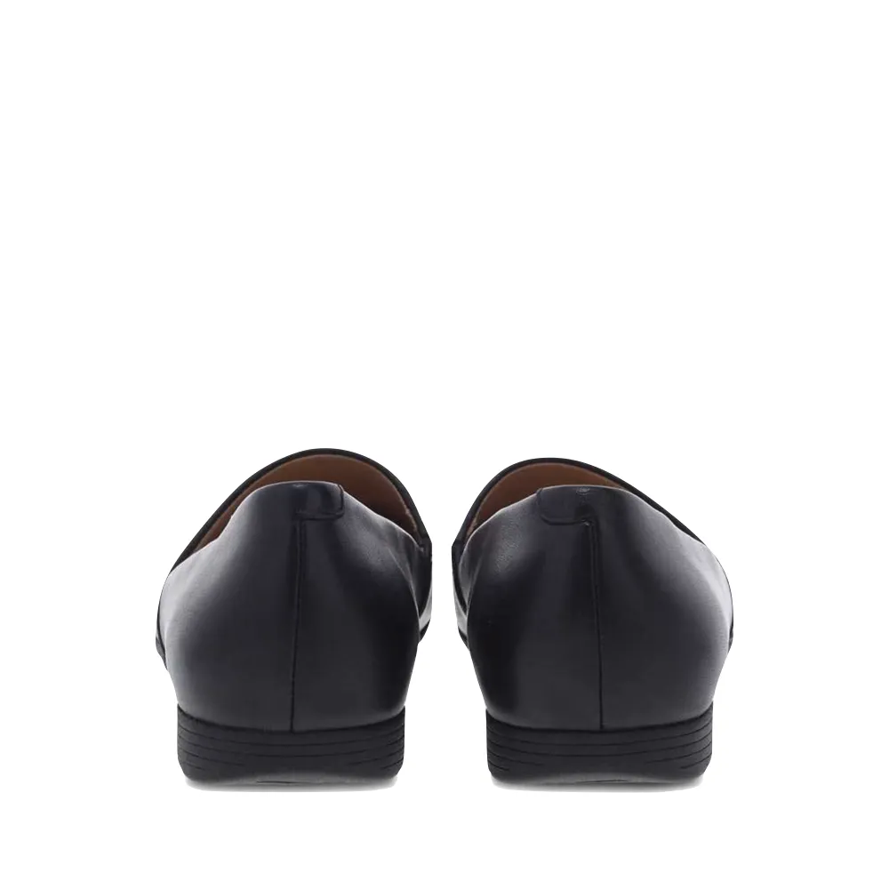 Dansko Damen Larisa Leder Flacher Schlupf-Loafer in Schwarz