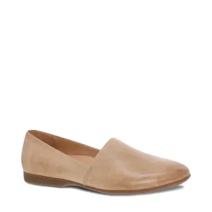 Dansko Damen Larisa Leder Flacher Schlupf-Loafer in Taube