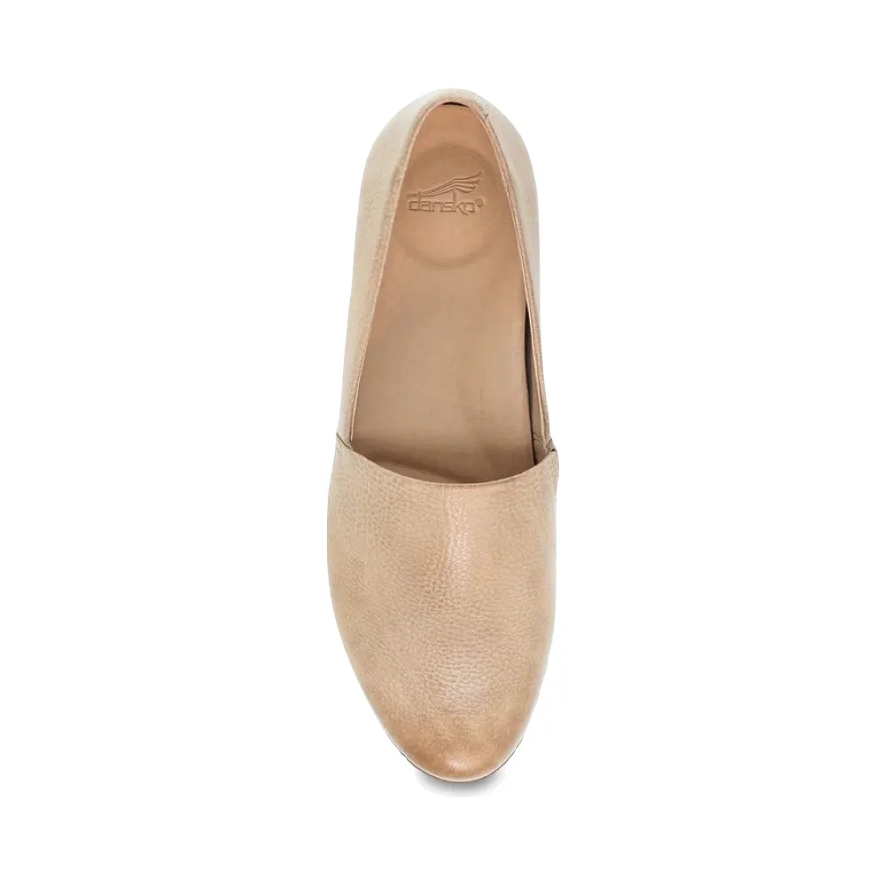 Dansko Damen Larisa Leder Flacher Schlupf-Loafer in Taube