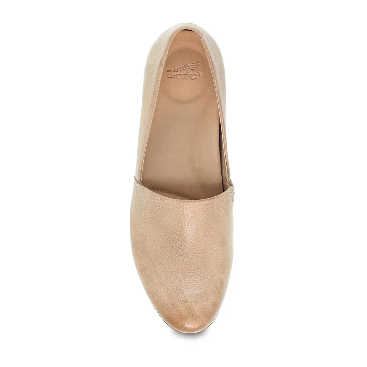 Dansko Damen Larisa Beige Geschliffenes Leder