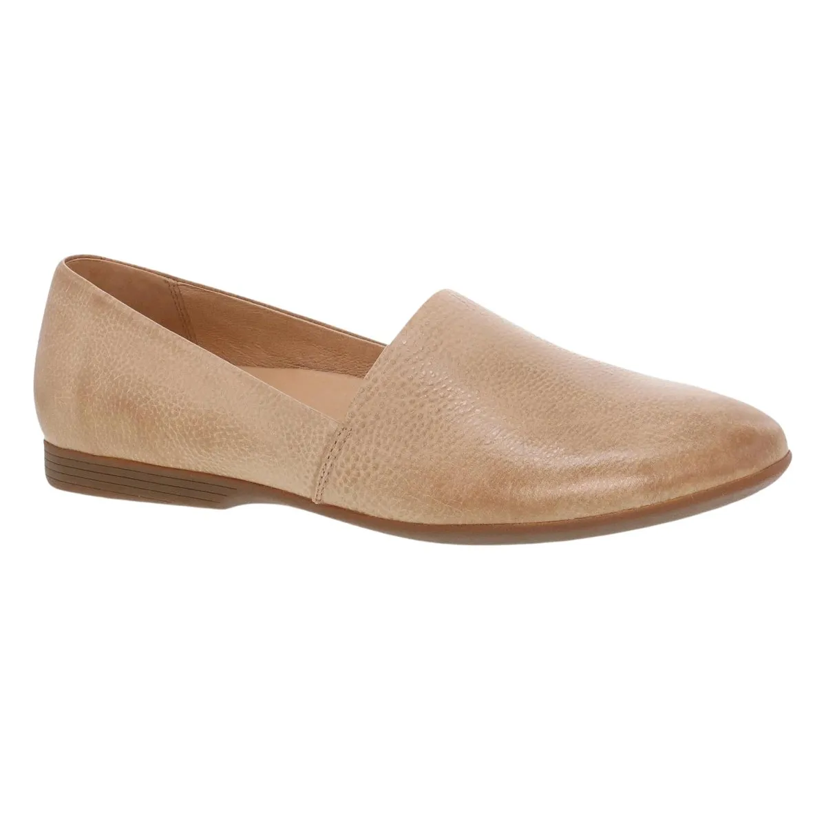 Dansko Damen Larisa Beige Geschliffenes Leder