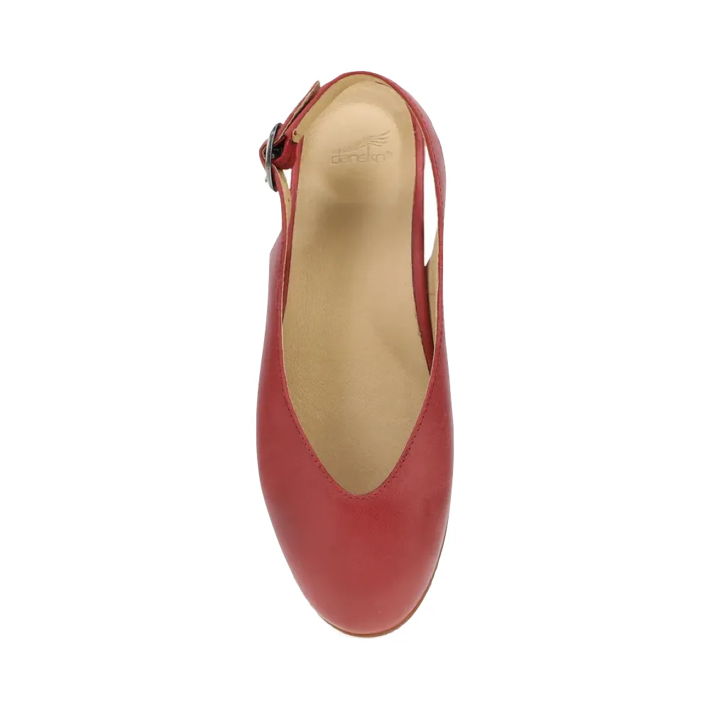 Dansko Damen Lea Slingback Flachschuh in Rot