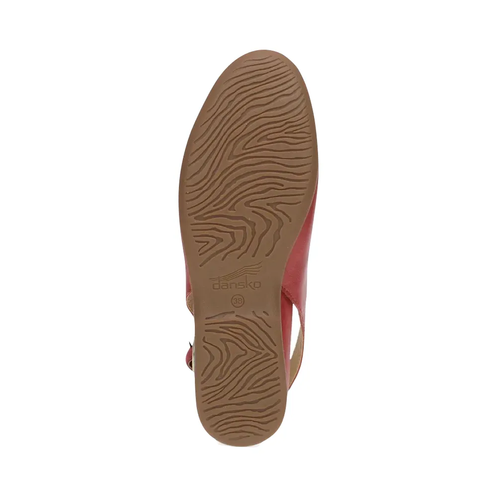 Dansko Damen Lea Slingback Flachschuh in Rot