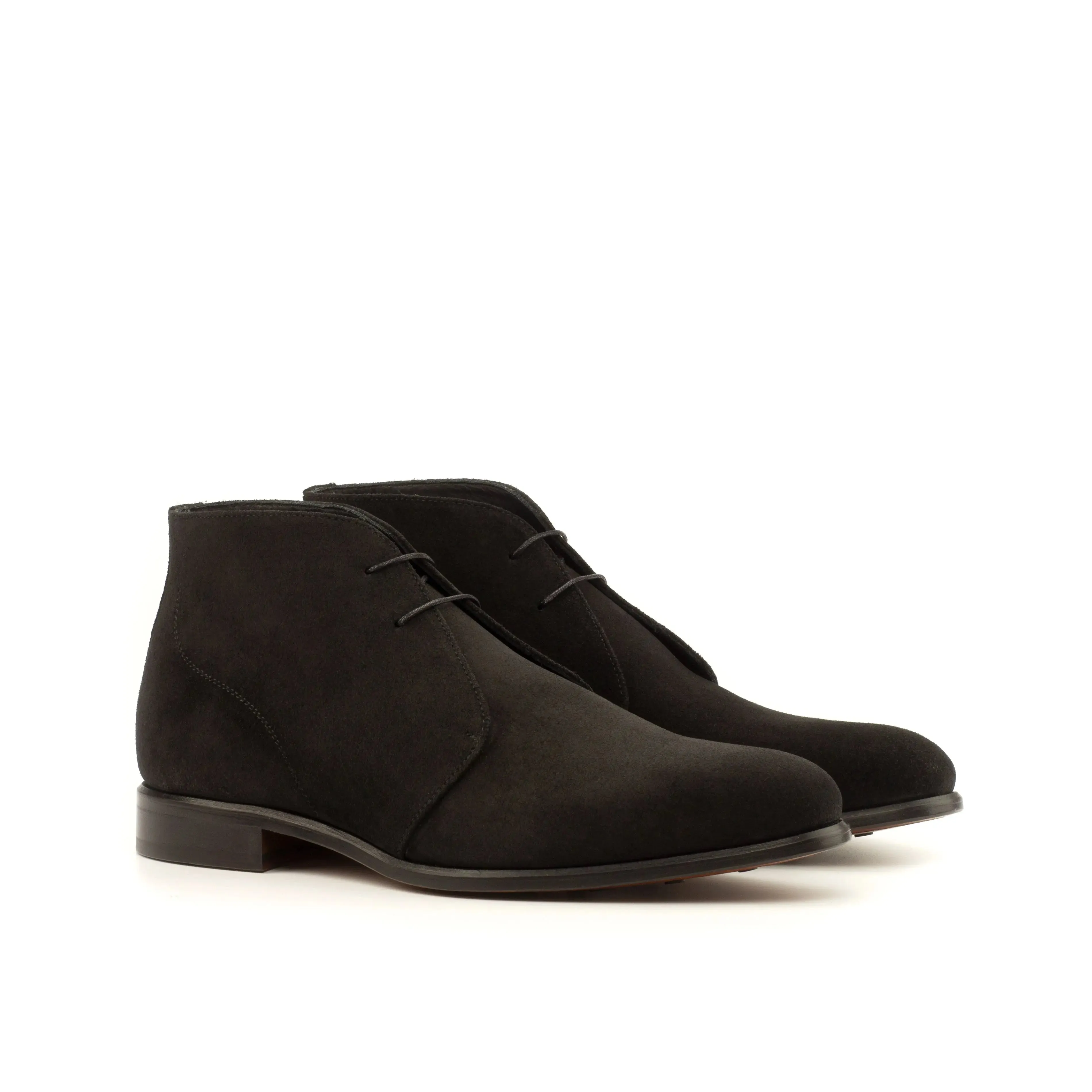 Dapperfam Schuhe DapperFam Vivace in Schwarz Herren Lux Wildleder Chukka