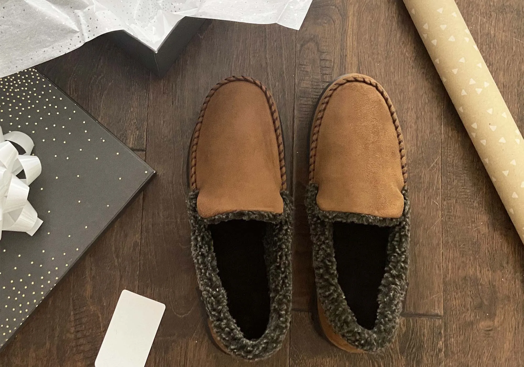 Dearfoam Herren Eli Mikrovelours Mokassins mit Whipstitch Hausschuhen Dearfoams Schuhe