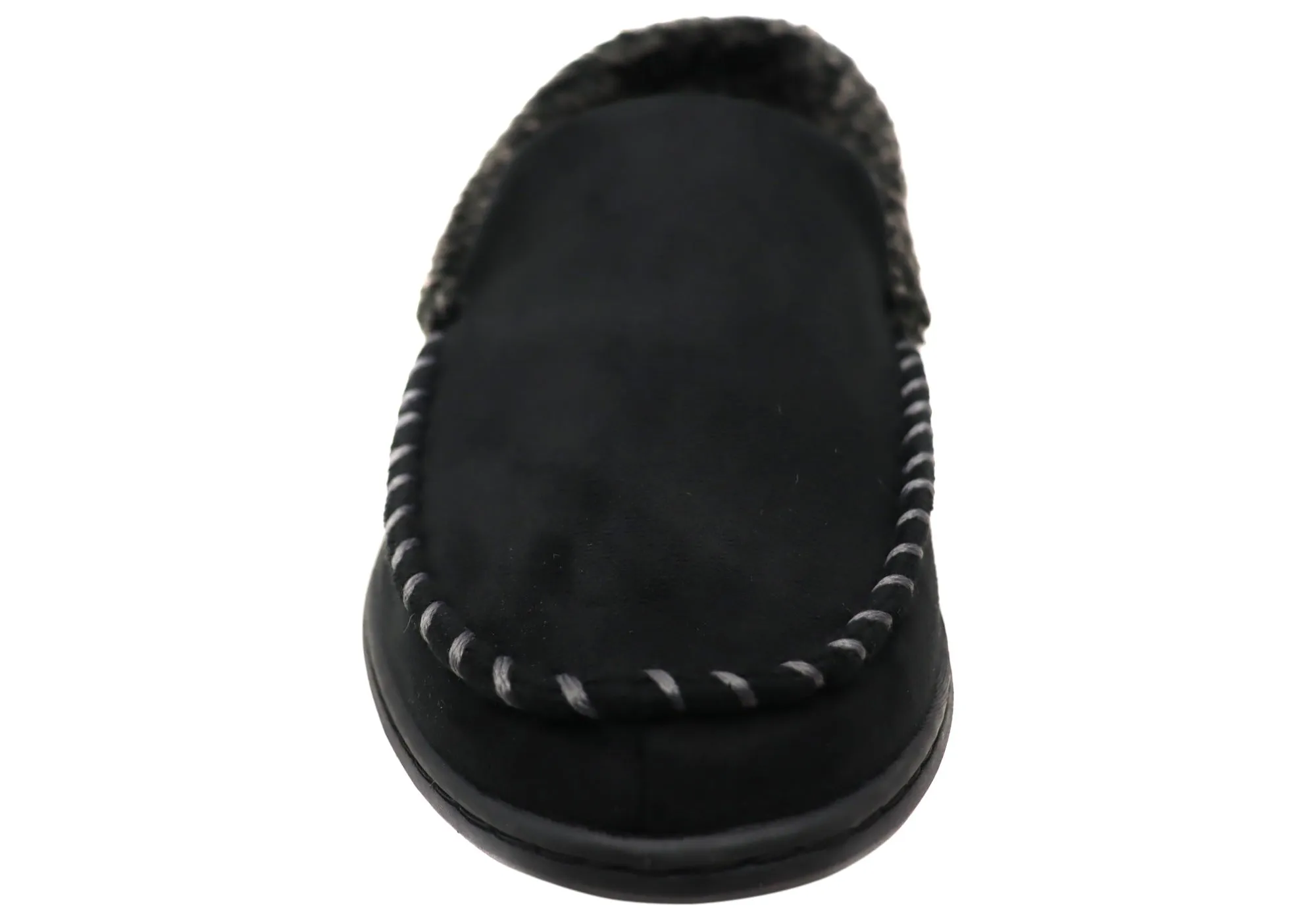 Dearfoam Herren Eli Mikrovelours Mokassins mit Whipstitch Hausschuhen Dearfoams Schuhe