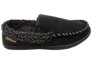 Dearfoam Herren Eli Mikrovelours Mokassins mit Whipstitch Hausschuhen Dearfoams Schuhe