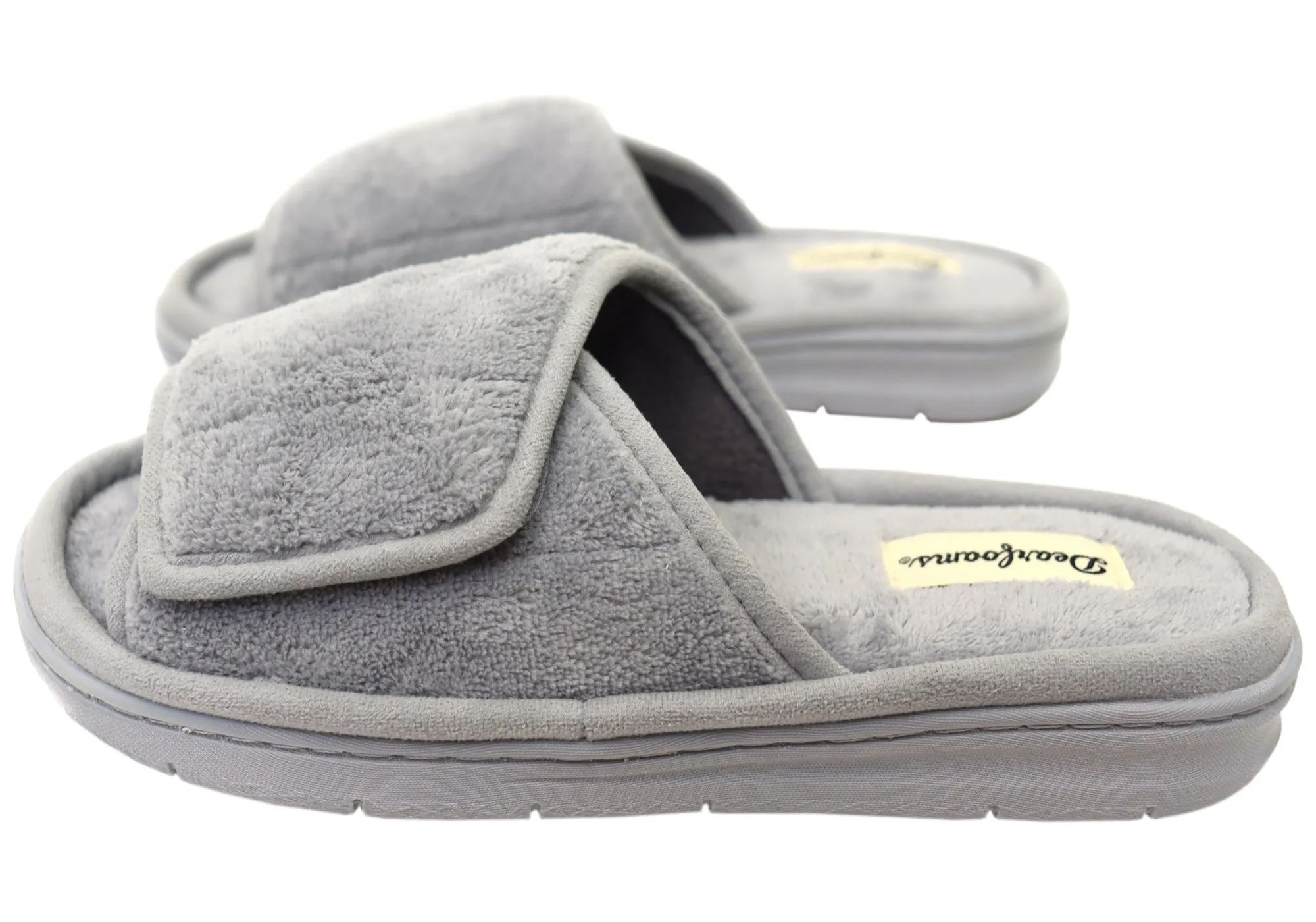 Dearfoams Herren Bequeme Collin Terry Verstellbare Schlappen Dearfoams Schuhe