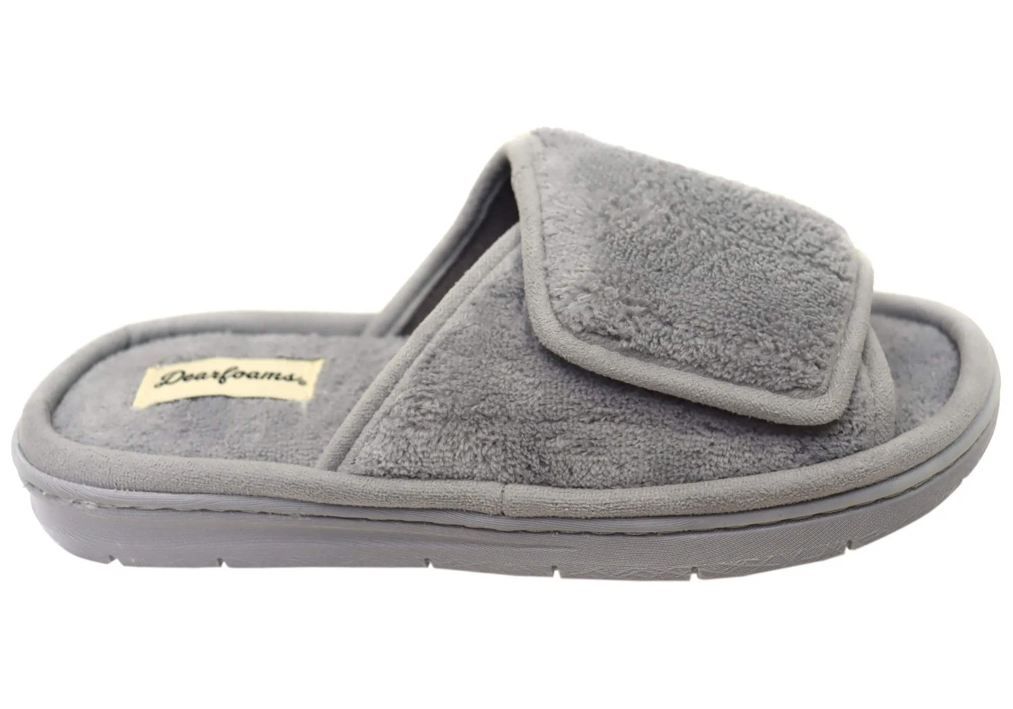 Dearfoams Herren Bequeme Collin Terry Verstellbare Schlappen Dearfoams Schuhe