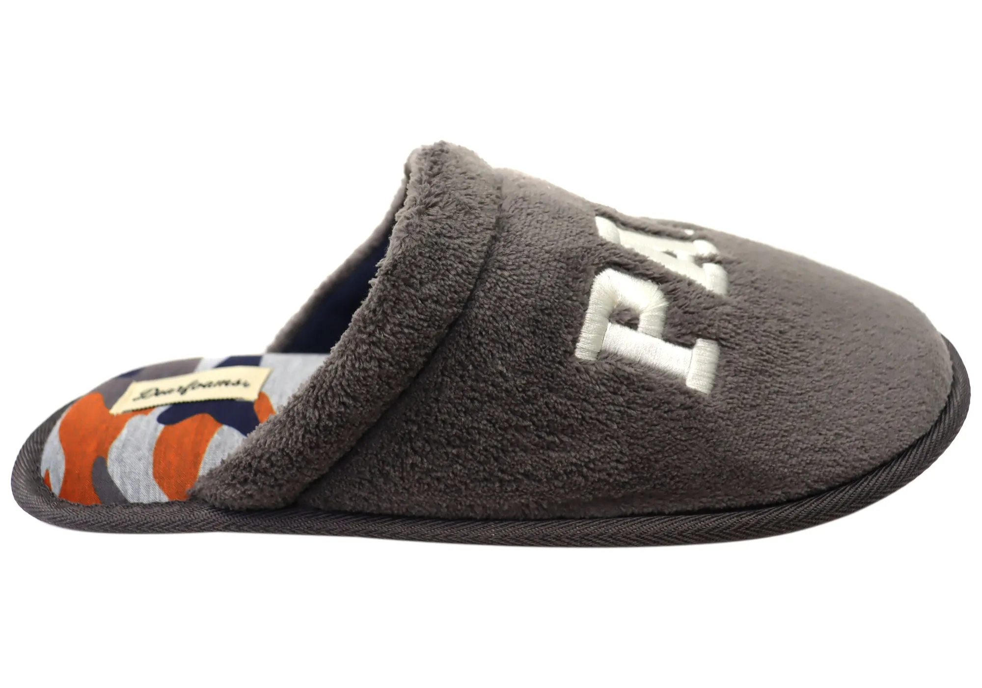 Dearfoams Herren Bequeme Neuheit Frottee Pantoffeln Dearfoams Schuhe