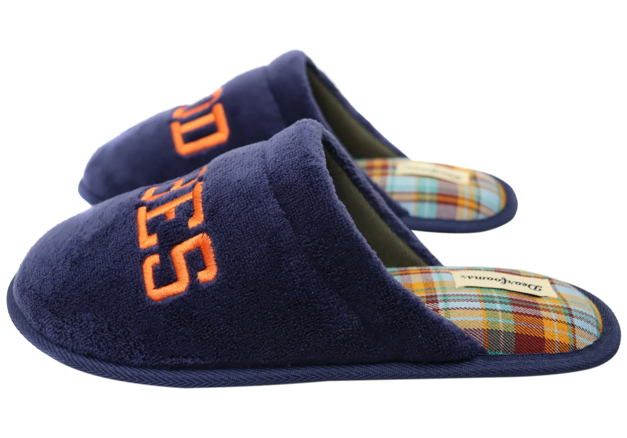 Dearfoams Herren Bequeme Neuheit Frottee Pantoffeln Dearfoams Schuhe