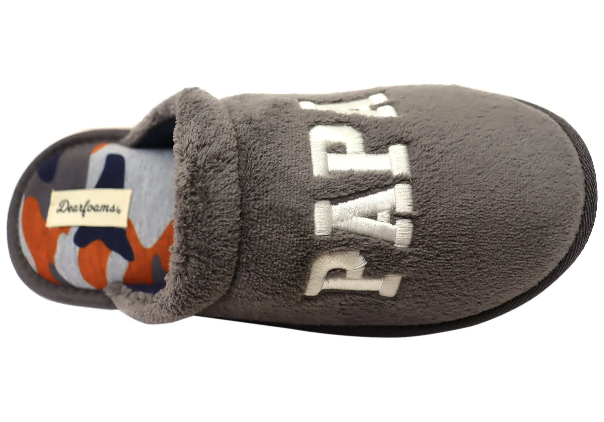 Dearfoams Herren Bequeme Neuheit Frottee Pantoffeln Dearfoams Schuhe