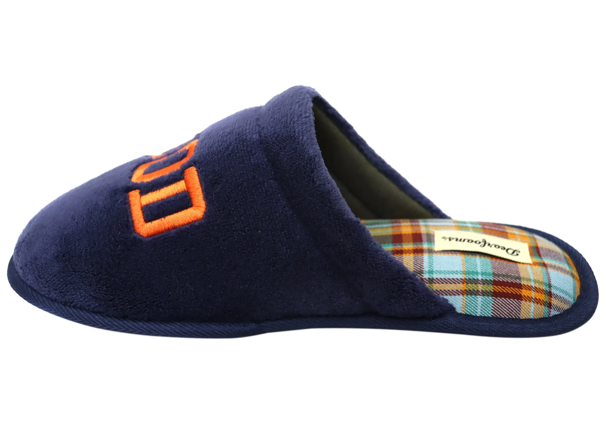 Dearfoams Herren Bequeme Neuheit Frottee Pantoffeln Dearfoams Schuhe