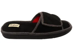 Dearfoams Herren Cooper Steppterry Hausschuhe mit verstellbarem Riemen Dearfoams Schuhe