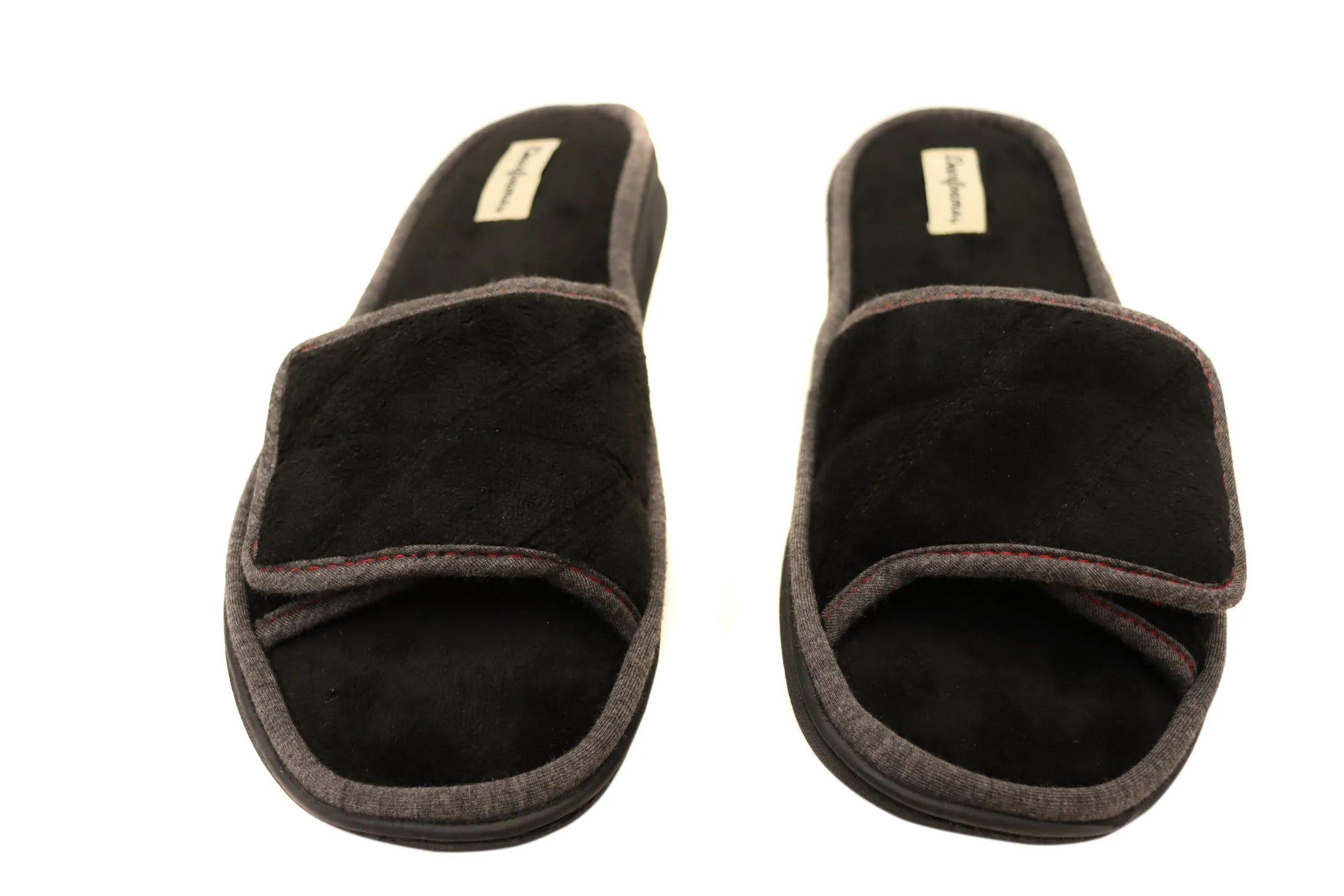 Dearfoams Herren Cooper Steppterry Hausschuhe mit verstellbarem Riemen Dearfoams Schuhe