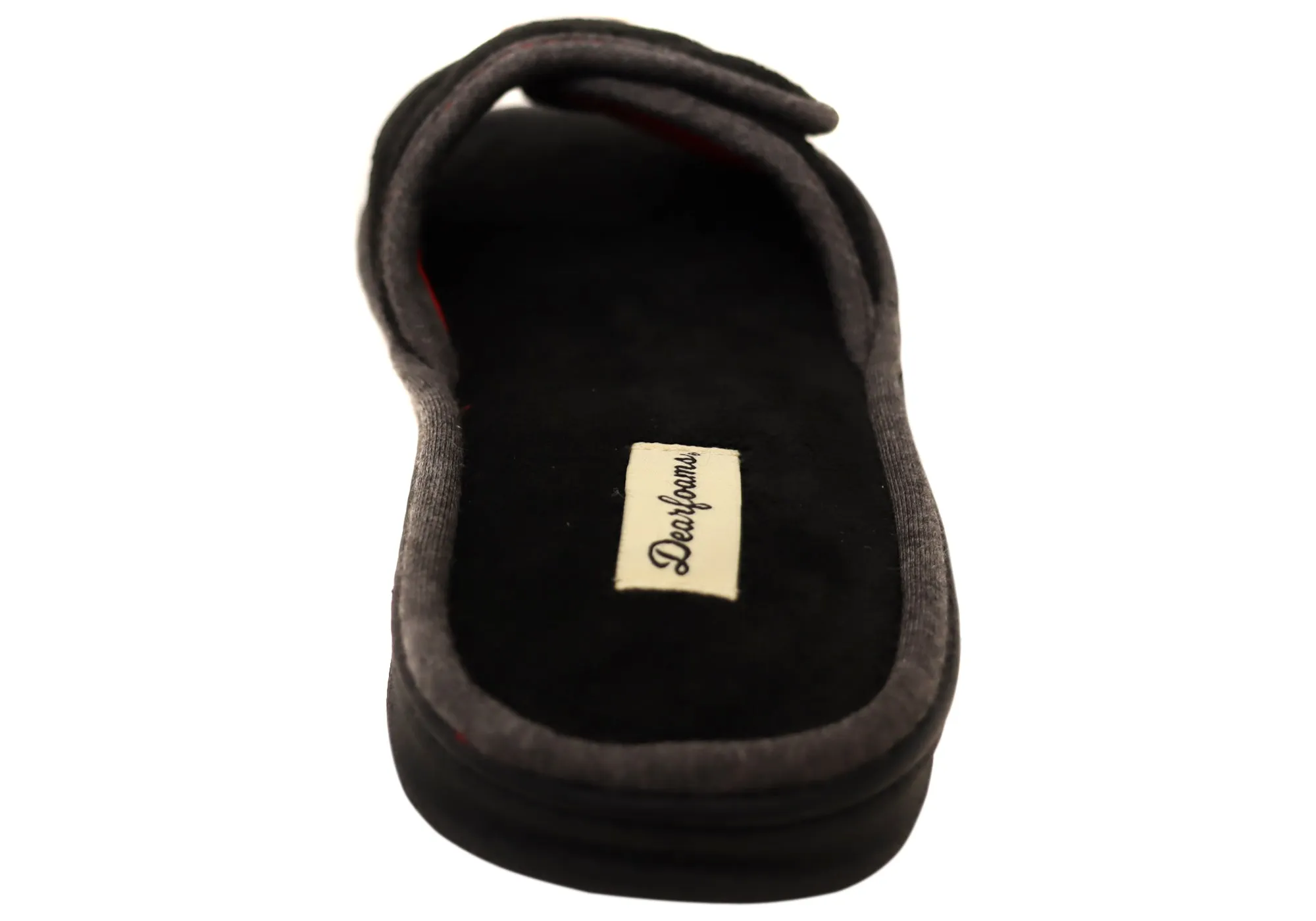 Dearfoams Herren Cooper Steppterry Hausschuhe mit verstellbarem Riemen Dearfoams Schuhe