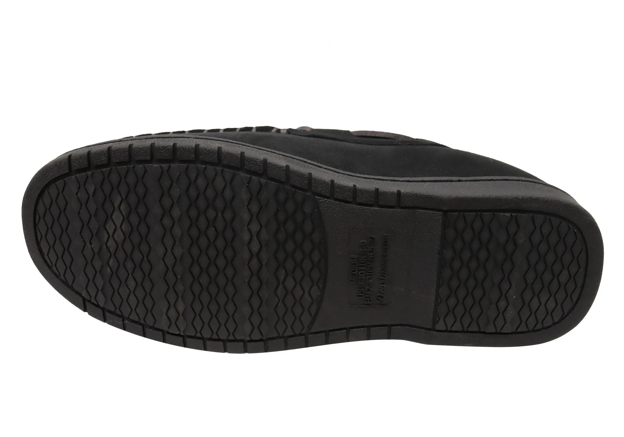 Dearfoams Herren Toby Mikrovelours Mokassin mit Whipstitch & Schnürung Hausschuhe Dearfoams Schuhe